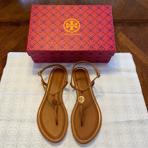 Tory Burch Emmy sandal in ambra (brown) available in size 6.5 & 7 - NEW IN BOX - Picture 2 of 9